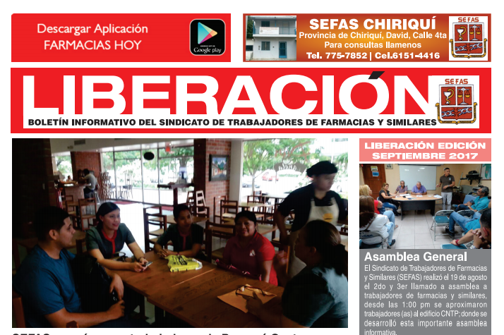 Ya Salió Boletín «Liberación» edición Septiembre.