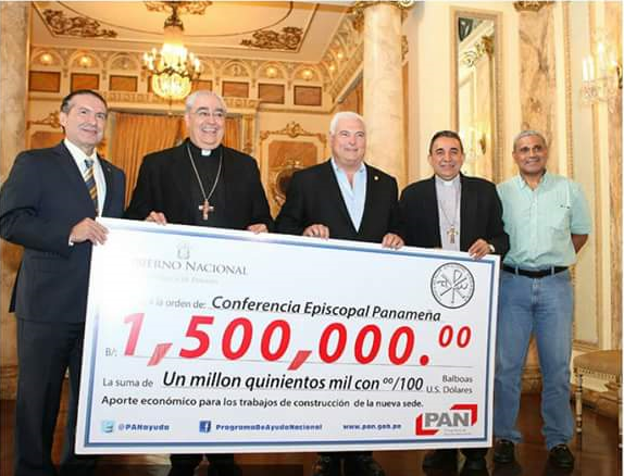 Gobierno de Martinelli le donó a la Iglesia Católica 1,500,000 dolares