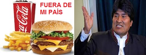 Evo Morales le pone fin a coca-cola y McDonalds