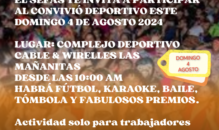 Asiste al Convivio Deportivo y Recreativo 2024