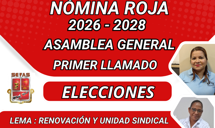 Elecciones 2026-2028 Primer Llamado