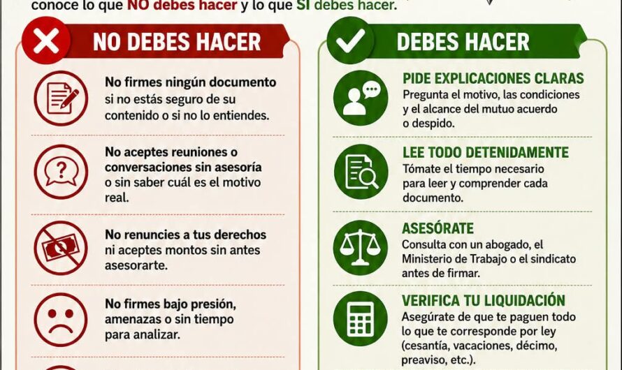 Despidos disfrazados con Mutuo Acuerdos