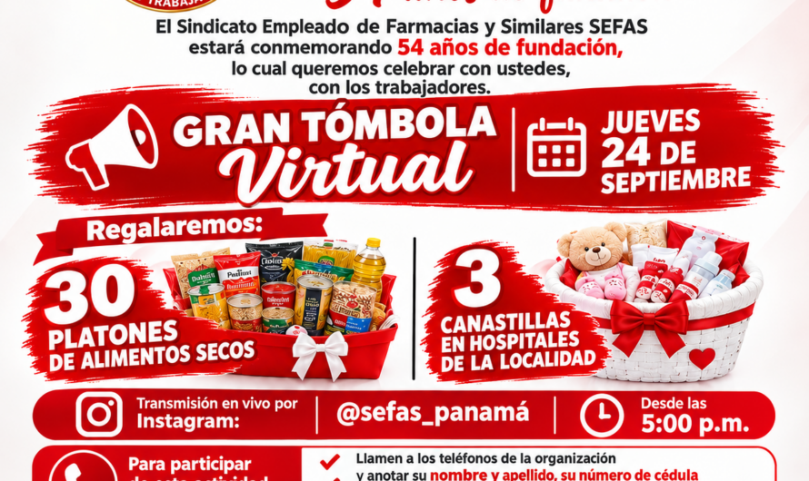 Realizaremos Tómbola en nuestro Aniversario 54