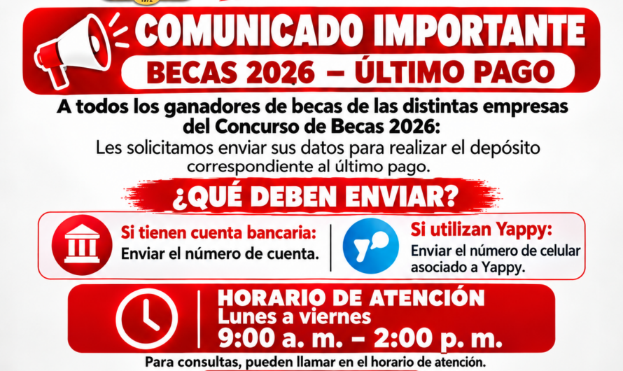 SEFAS hará Entrega de la 3ra partida de BECAS 2026